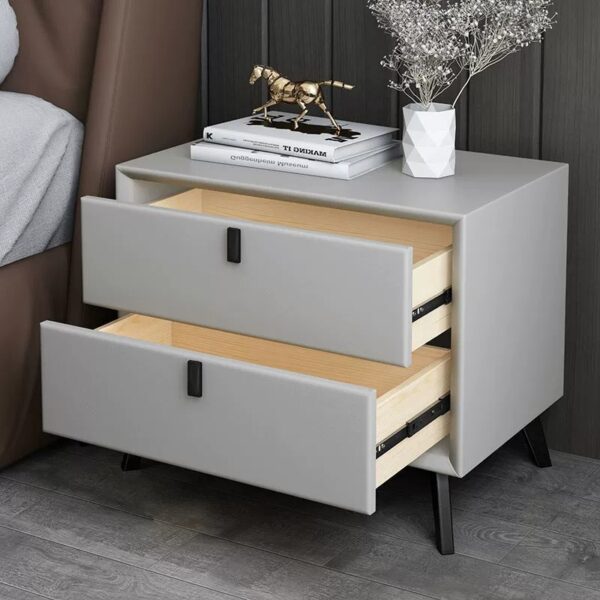 Noptieră premium din MDF Paris White - imagine 2