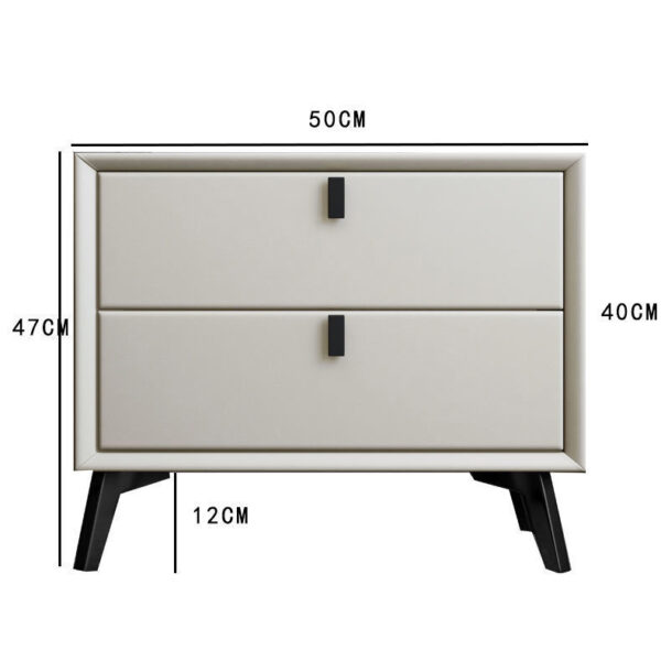 Noptieră premium din MDF Paris White - imagine 4
