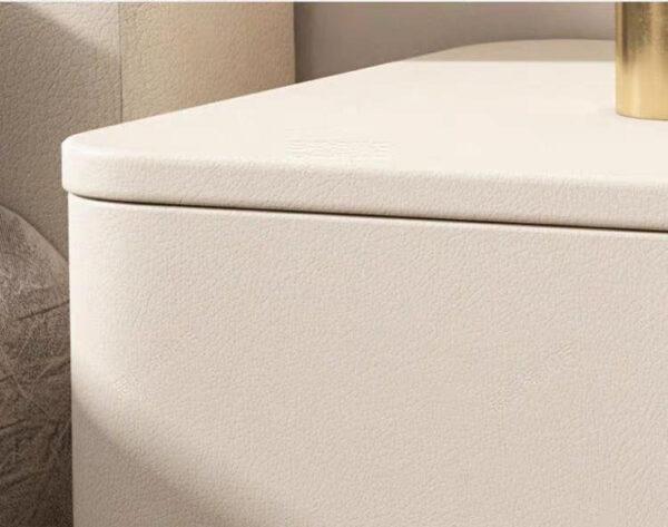 Noptiera din MDF si piele Elsa Cream - imagine 2
