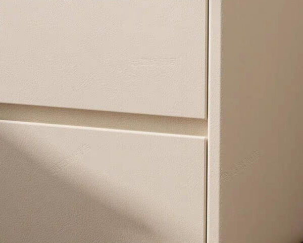 Noptiera din MDF si piele Elsa Cream - imagine 4