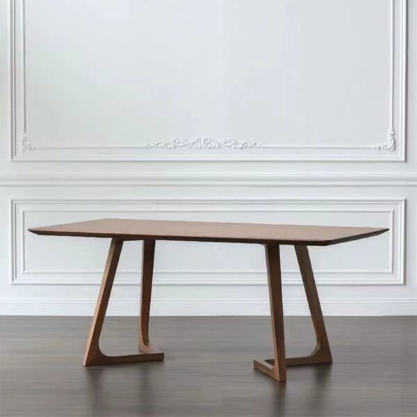 Masa dining dreptunghiulara TERRA Walnut 160x80x75 cm - imagine 3