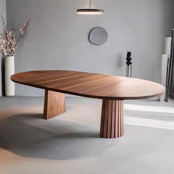 Masa de dining ovala 140x70x75 cm - imagine 5