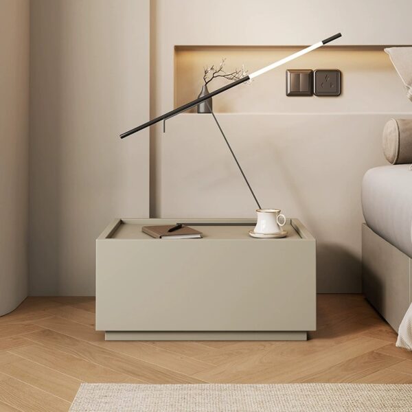 Noptiera lemn Blocka modulara 40x40x23.5 cm Grey - imagine 2