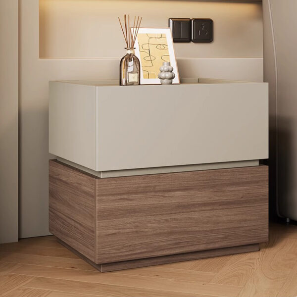 Noptiera lemn Blocka modulara 40x40x23.5 cm Grey - imagine 4