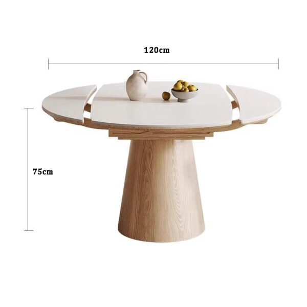 Masa dining extensibila din lemn masiv Julliet Oak - imagine 5