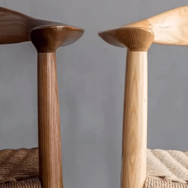 Scaun dining cu șezut împletit Nordic Wood Walnut - imagine 4