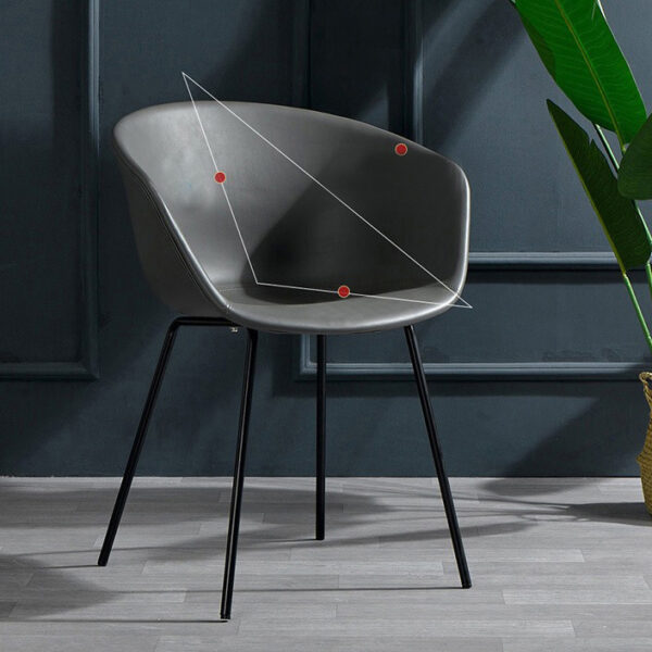 Scaun dining Aura Grey - imagine 2