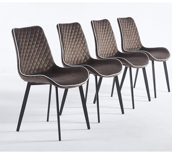 Scaun dining Milano din velur Brown - imagine 3