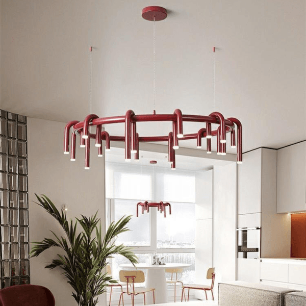 Corp de iluminat Led suspendat Tube Red 80x80x28cm - imagine 2