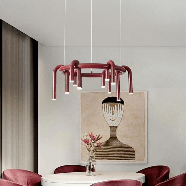 Corp de iluminat Led suspendat Tube Red 80x80x28cm - imagine 3