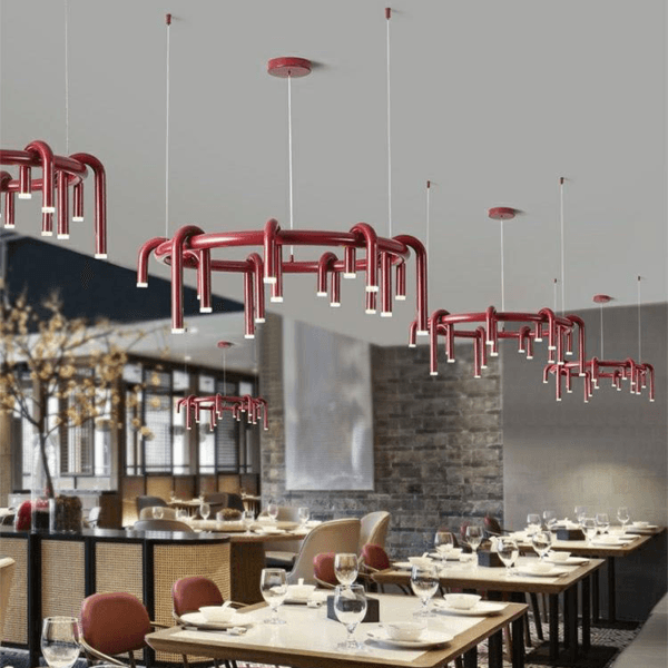 Corp de iluminat Led suspendat Tube Red 80x80x28cm - imagine 4
