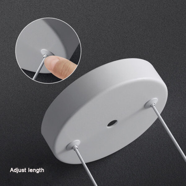 Pendul dublu minimalist cilindric – finisaj alb 30cm - imagine 3