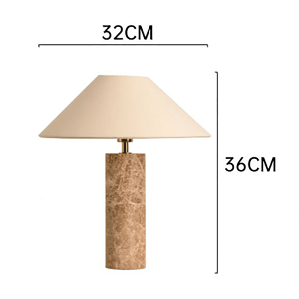 Lampa de masa din piatra Alba - imagine 3
