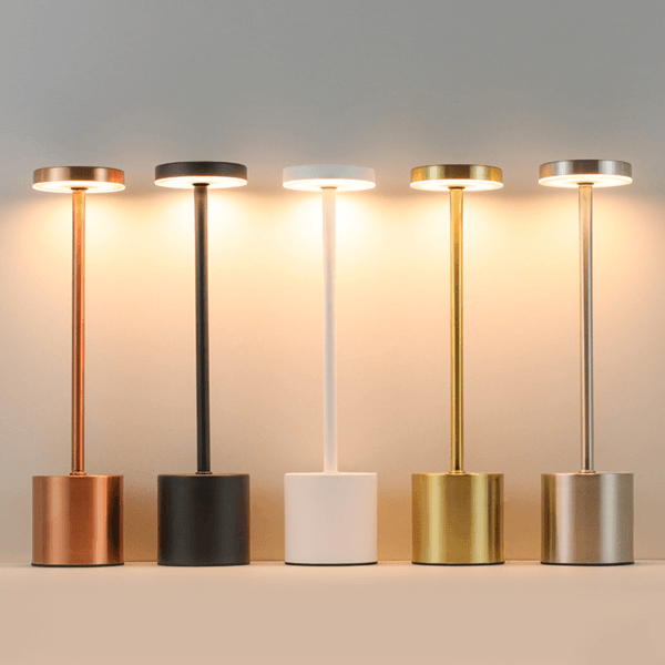 Lampa de masa fără fir din metal Black - imagine 4