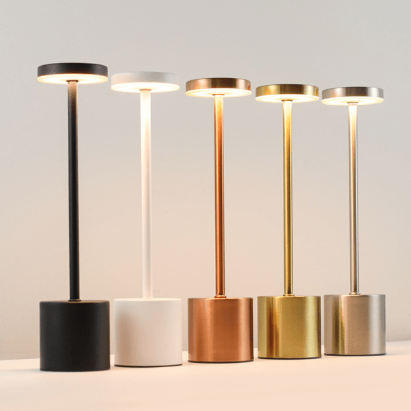 Lampa de masa fără fir din metal Black - imagine 5