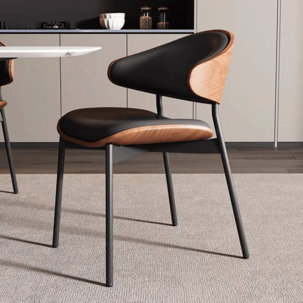Scaun dining Luna Wood Black - imagine 6