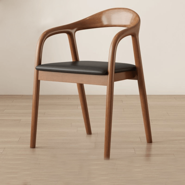 Scaun dining din lemn cu șezut tapițat Zen Walnut - imagine 2