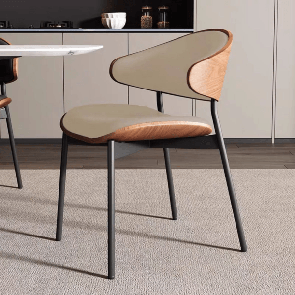Scaun dining Luna Wood Beige - imagine 2