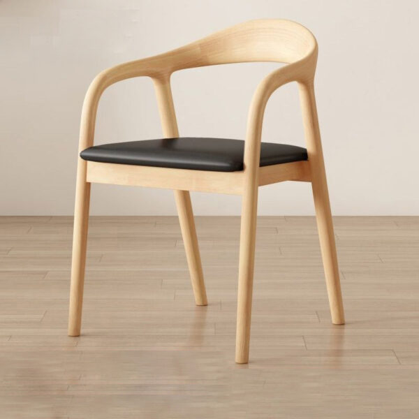 Scaun dining din lemn cu șezut tapițat Zen Oak - imagine 3