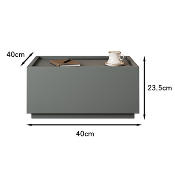 Noptiera lemn Blocka modulara 40x40x23.5 cm Khaki - imagine 3