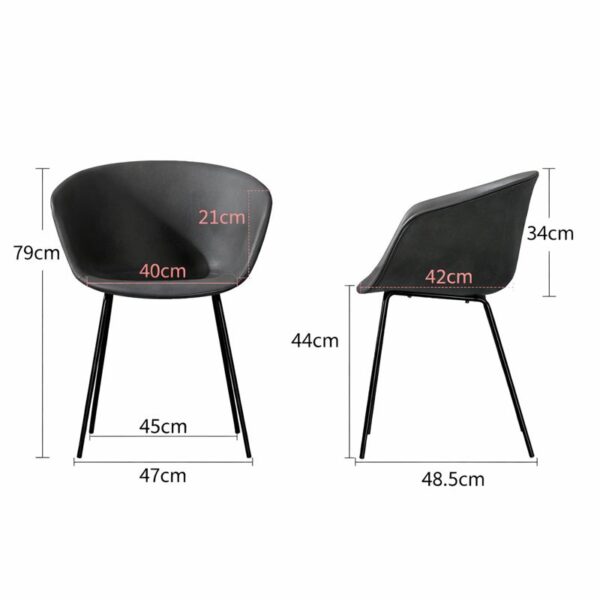 Scaun dining Aura Grey - imagine 4