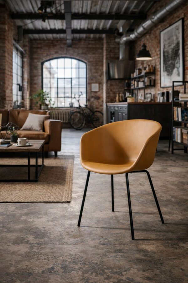 Scaun dining Aura Brown - imagine 2