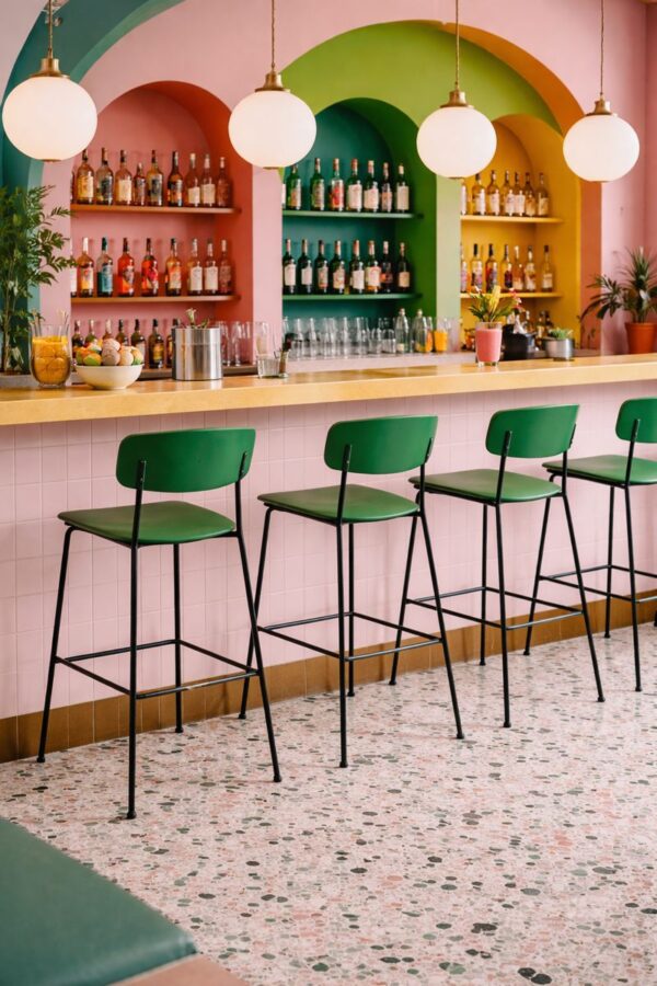 Scaun bar Slim Green - imagine 2