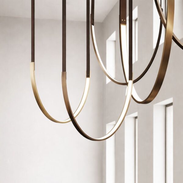 Lustra LED cu accente aurii 50x100cm - imagine 2