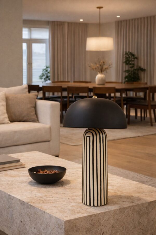 Lampa de masa din ceramica Zebra - imagine 2