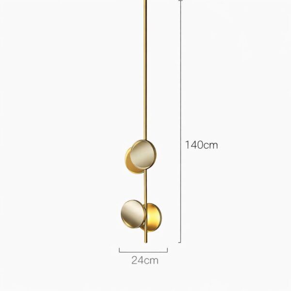 Pendul decorativ cu design arhitectural, finisaj auriu 140cm - imagine 4