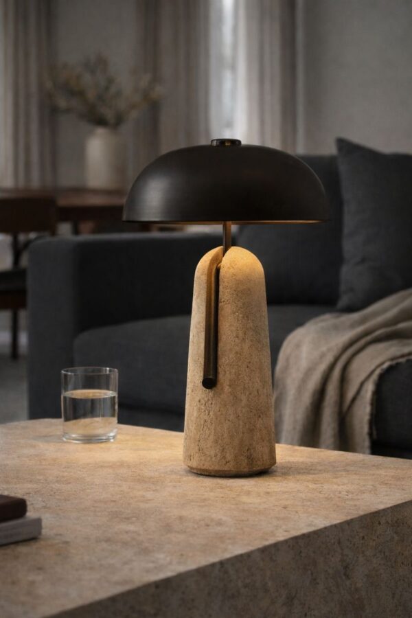 Lampa de masa Japanese travertin - imagine 2