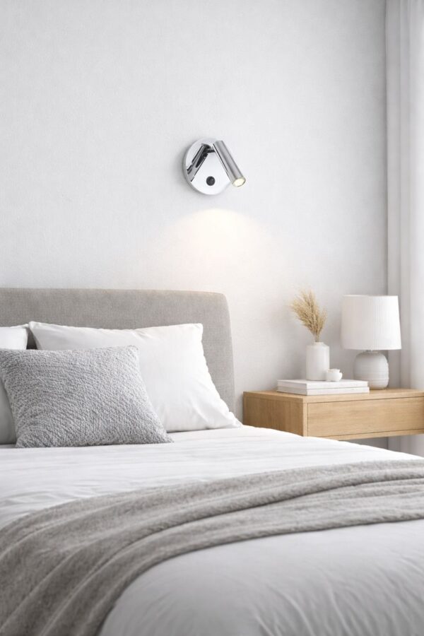 Aplica argintie din metal cu LED - imagine 2