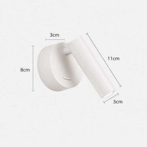 Aplica LED din metal White cu spot directionabil - imagine 3