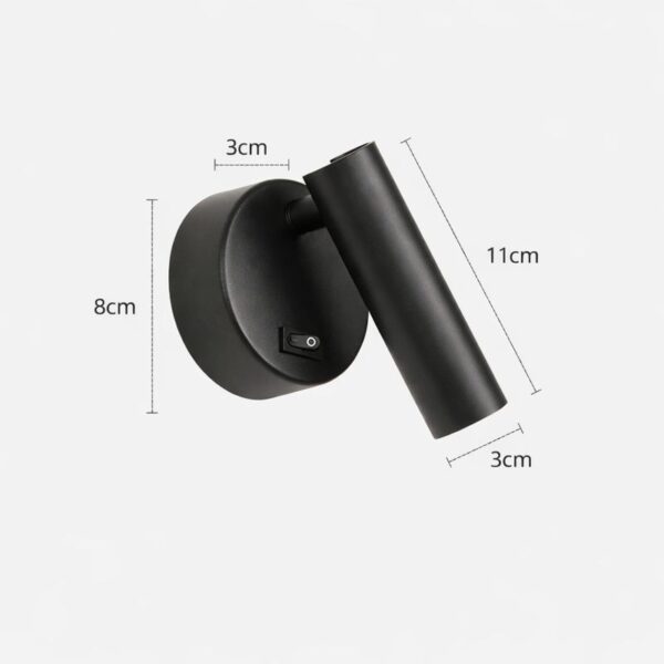 Aplica LED din metal Black cu spot directionabil - imagine 3