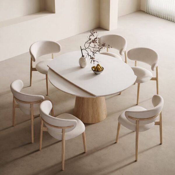 Masa dining extensibila din lemn masiv Julliet Oak - imagine 2