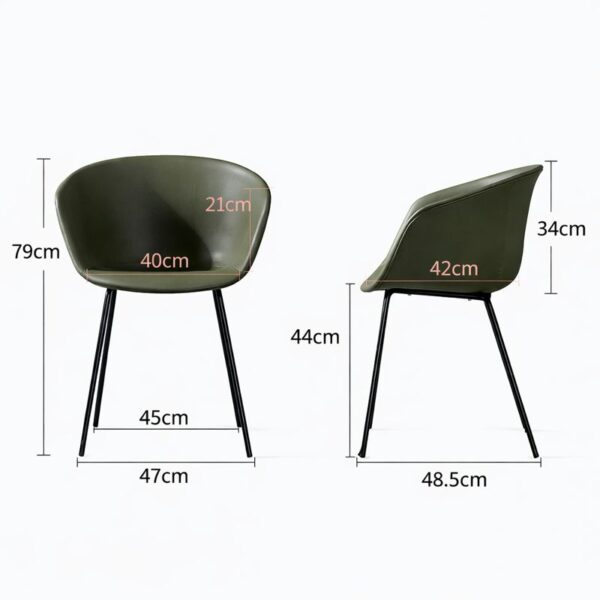 Scaun dining Aura Green - imagine 3