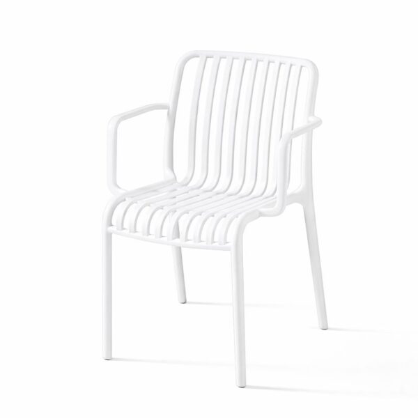 Scaun din polipropilenă pentru exterior White - imagine 2